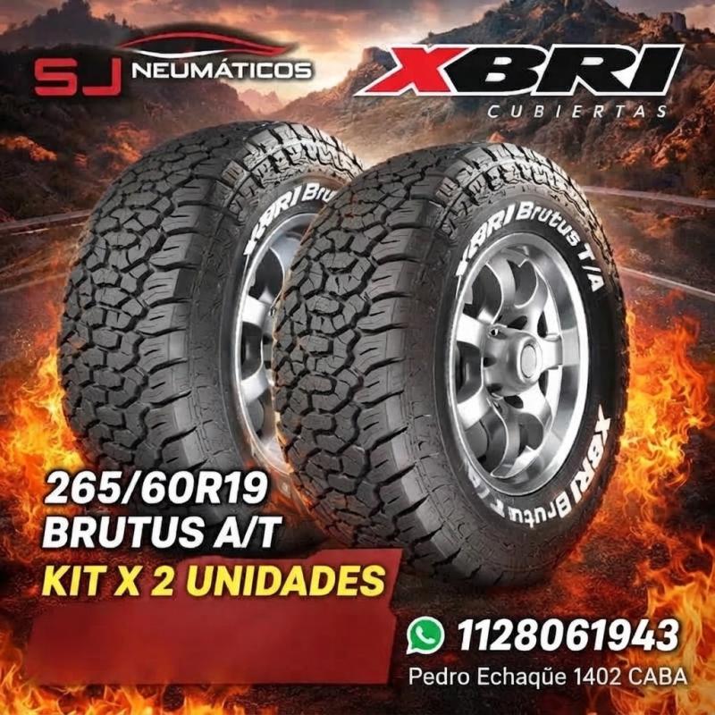 KIT X 2 UNIDADES DE NEUMATICOS 265/60R19 XBRI BRUTUS A/T
