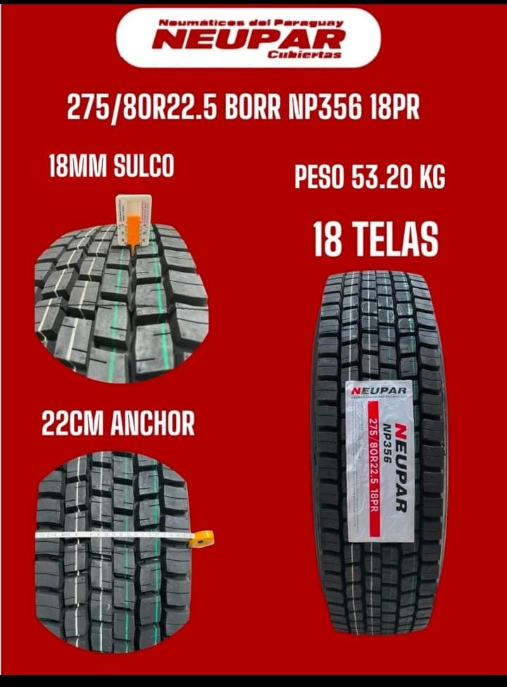 275/80R22.5 NEUPAR NP356 18PR TACO
