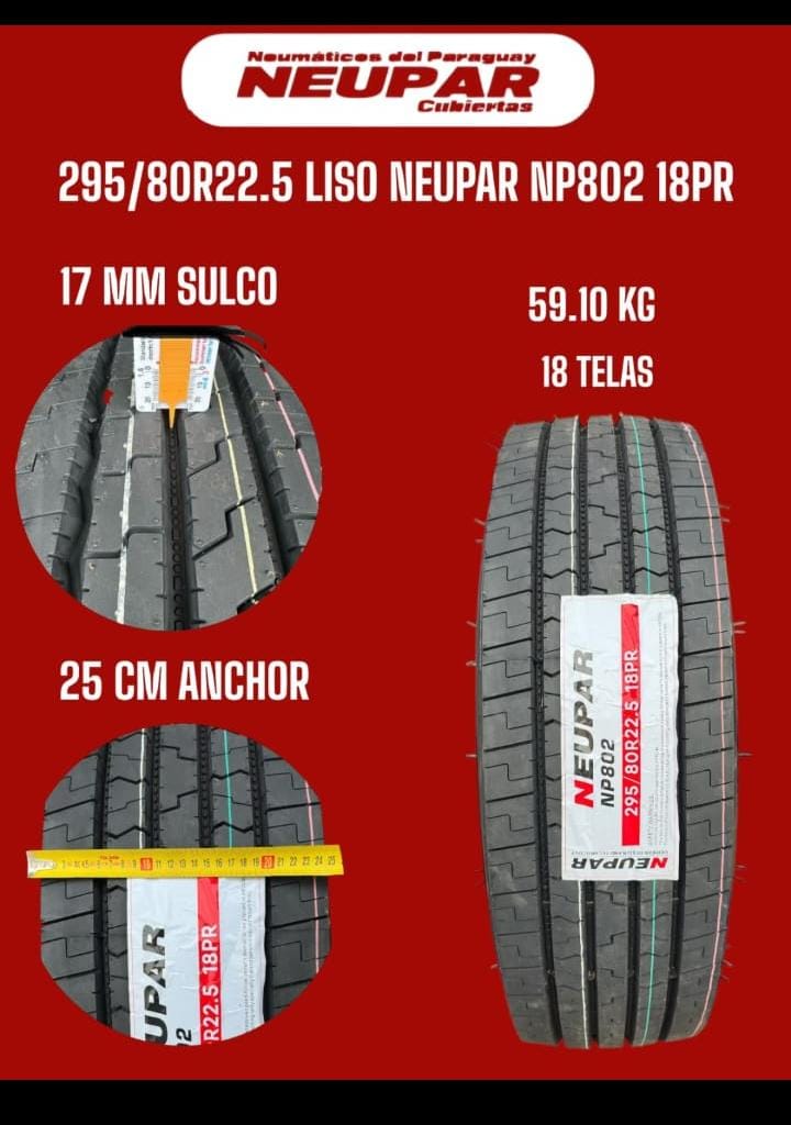 295/80R22.5 NEUPAR NP802 18PR LISO PREMIUM