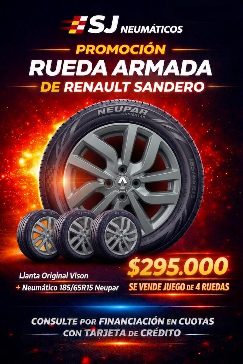 Rueda Armada de Renault Sandero" Orig + 185/65R15 Haida