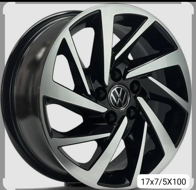 LLANTA 17"x7"  VW DIAMANTADA Y NEGRO 5X100