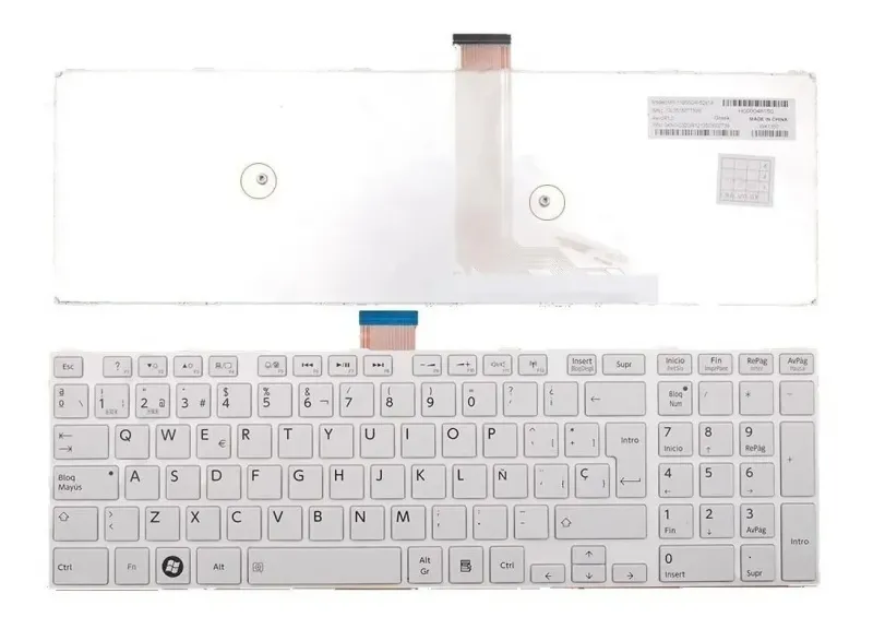 Teclado Toshiba S50-A con marco Blanco Español