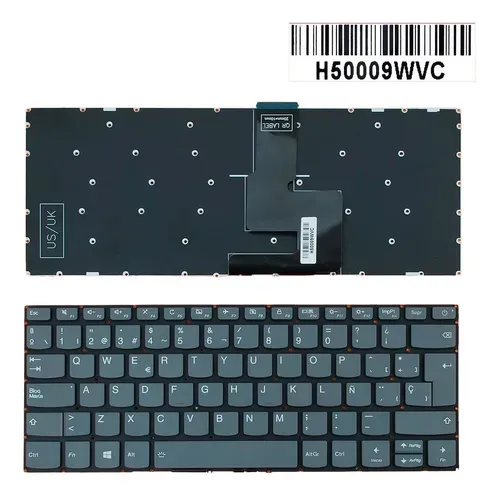 Teclado Lenovo Ideapad 320-14ikb 320-14isk Retroiluminado Gris Español