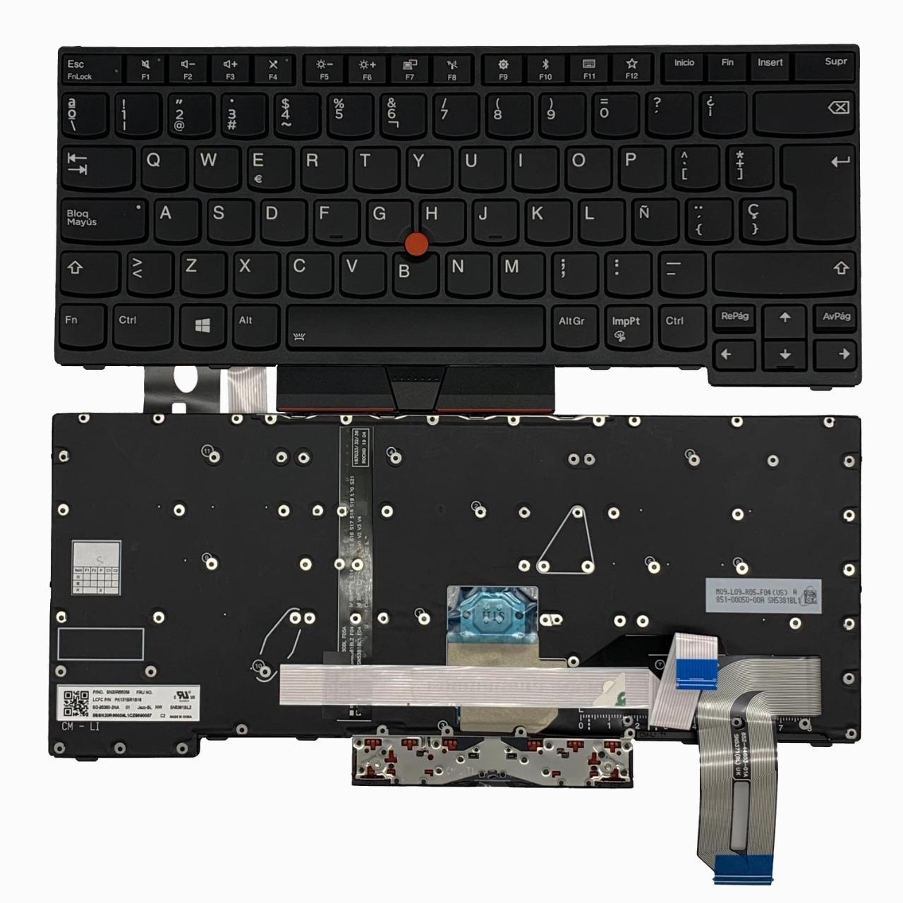 Teclado Lenovo ThinkPad L490 E490 E480 Negro Español