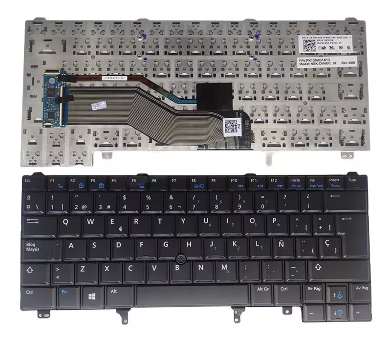 Teclado Dell Latitude E5420 Negro Español con pointstick