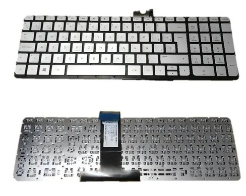 Teclado HP Envy 15-u retroiluminado Plateado Español