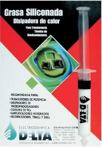 GRASA  SILICONADA DISIPADORA DE CALOR 10CC BLANCA