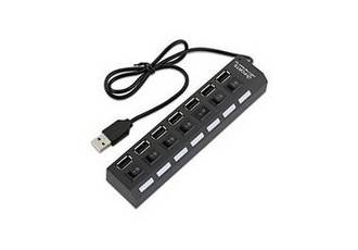 Hub 7 Puertos Usb 2.0 Interruptores Kq 4919