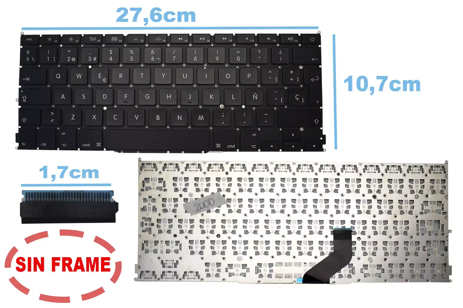 Teclado Apple A1425 Negro Español