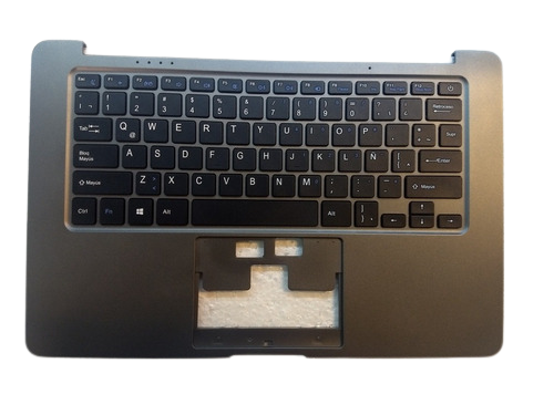 Teclado EXO E21 E22 con Palmrest Plateado Negro Español