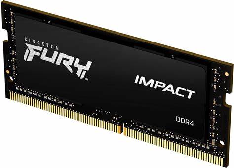 Memoria RAM Sodimm Fury Impact DDR4 gamer color negro 8GB 1 Kingston KF432S20IB/8 para Notebook