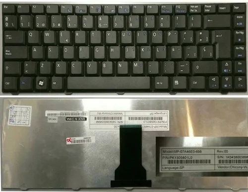 Teclado Acer D520 E525 D725 D720 E520 Negro Español