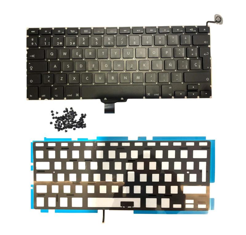 Teclado Apple A1278 Sin Frame Retroiluminado Negro Español