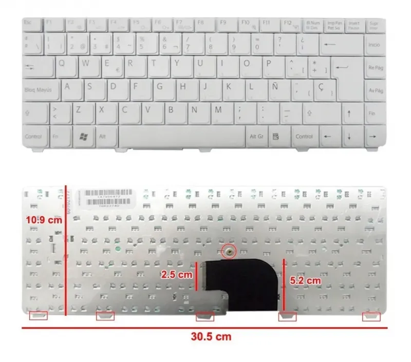 Teclado Sony VGN-C Blanco Español