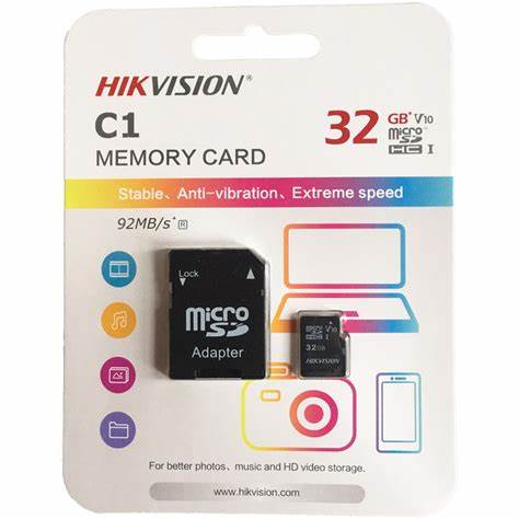 Memoria Micro Sd 32gb C1 C/ Adaptador HIKVISON