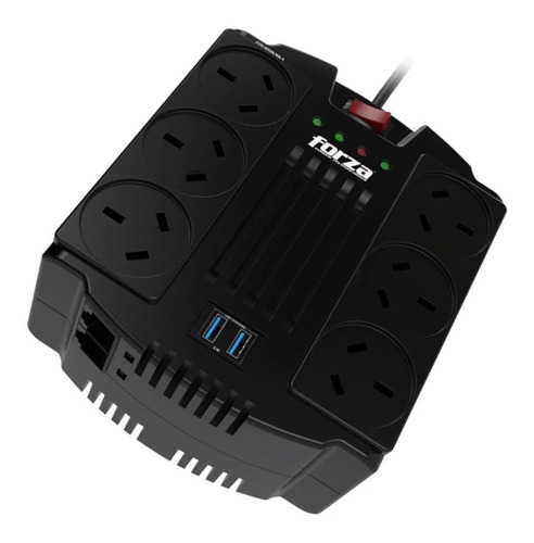 ESTABILIZADOR 6 TOMAS +2 USB