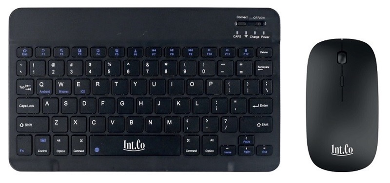 Teclado Mouse Bluetooth Color Negro Combo Notebook Celular Tablet IntCo RDKM-906