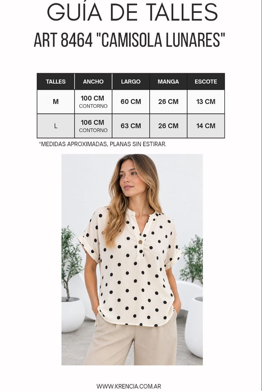 Camisola A Lunares Con Boton