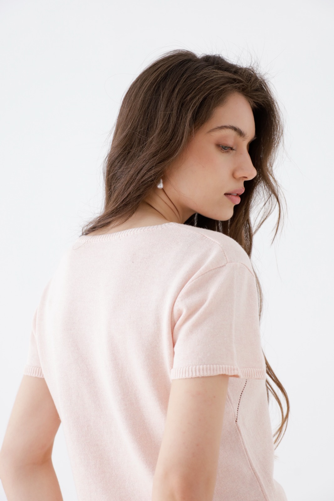 Sweater Lucia Manga Corta En V Con Botones