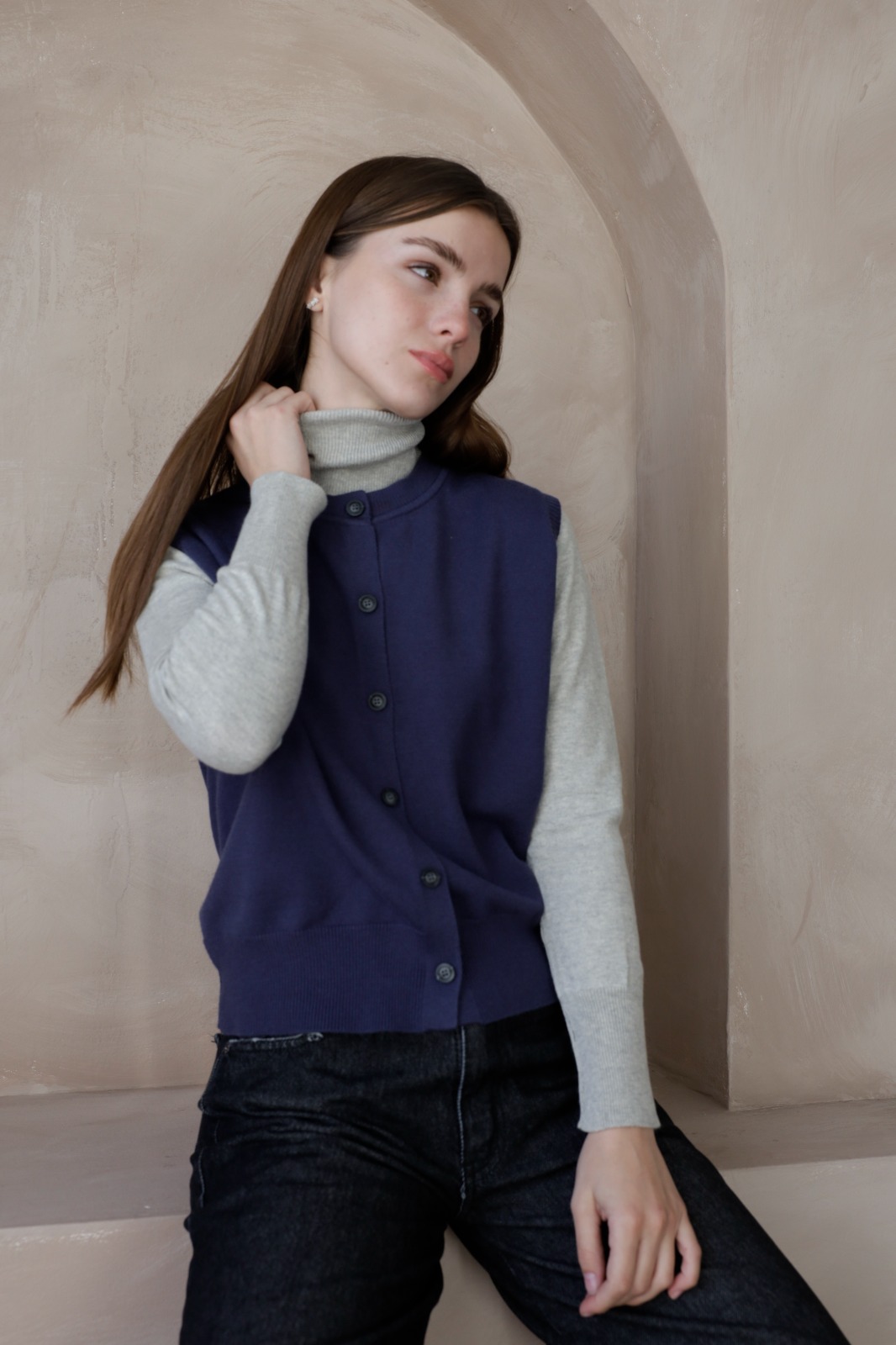 Chaleco Cuello Redondo Eugenia