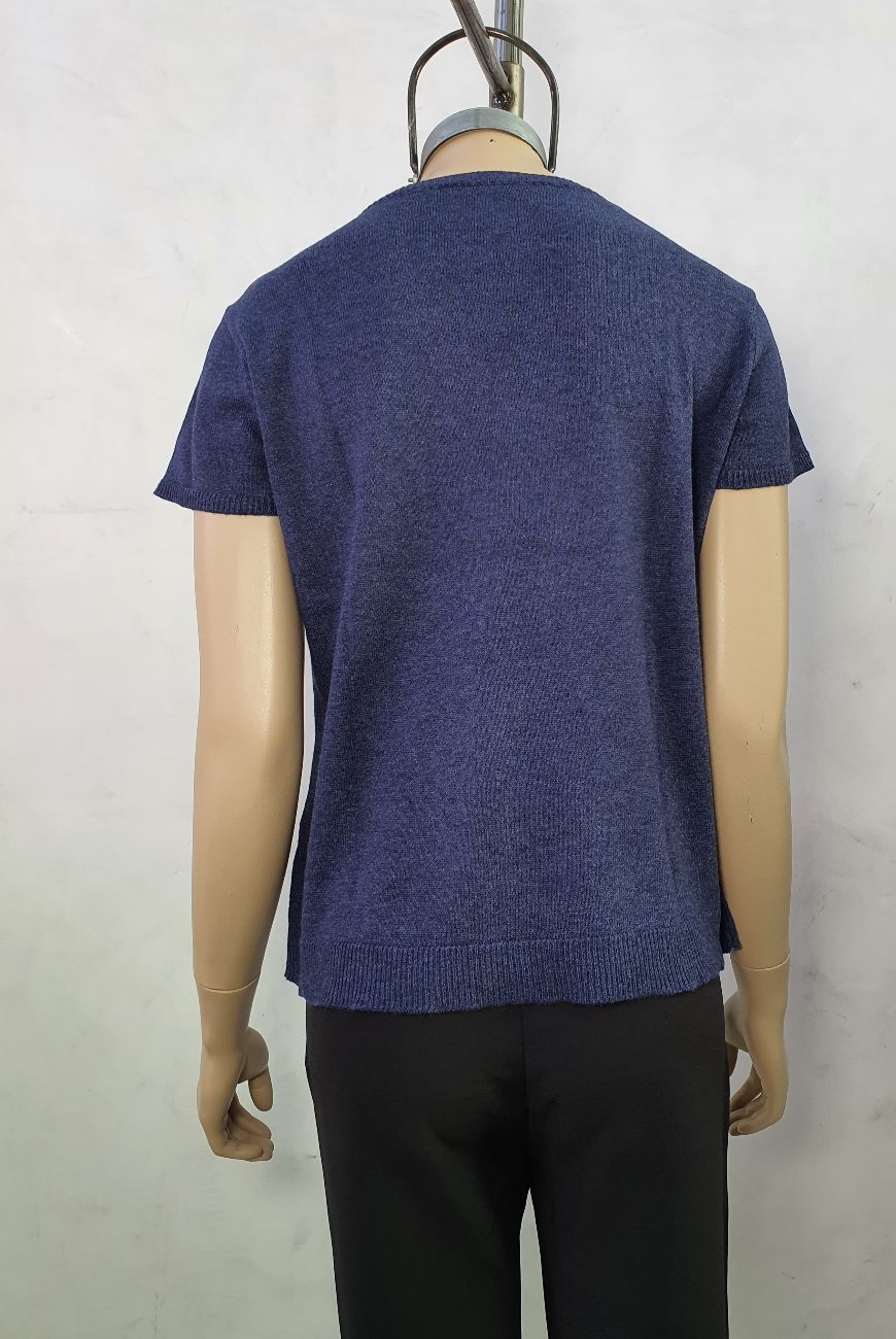 Sweater Lucia Manga Corta En V Con Botones