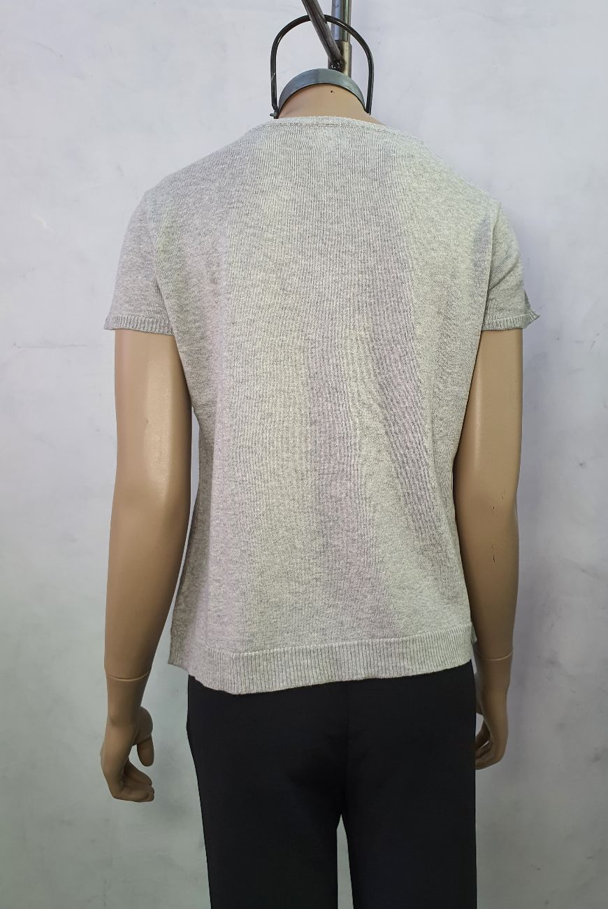 Sweater Lucia Manga Corta En V Con Botones