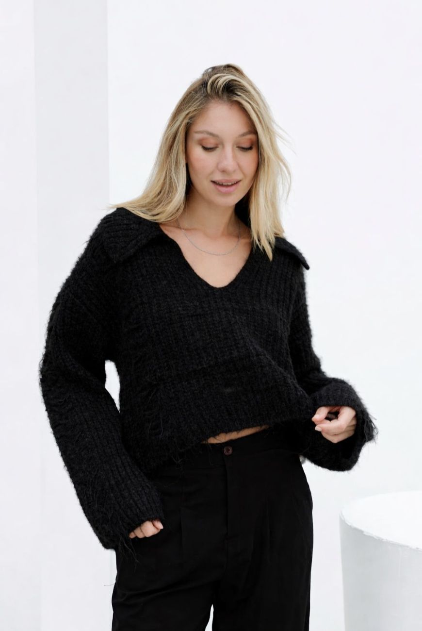 Sweater Chomba En V Leila