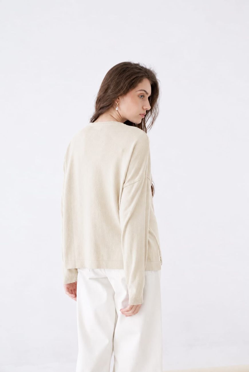 Sweater Rafaela Con Bolsillo Y Tacha