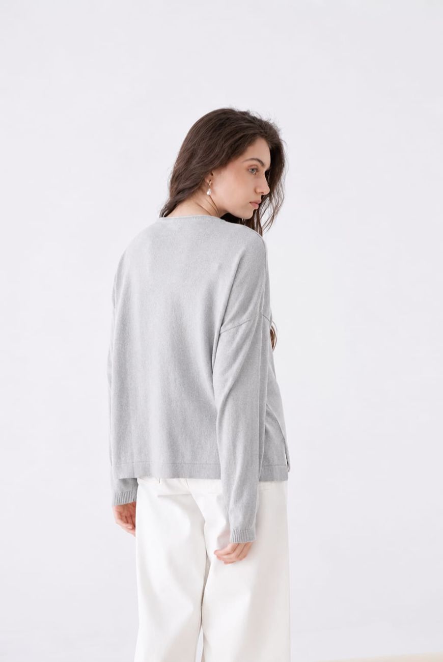 Sweater Rafaela Con Bolsillo Y Tacha