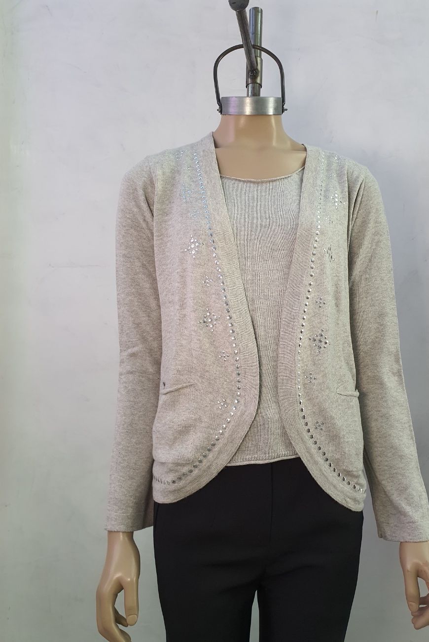 Saco Martina Con Bolsillo y Tachas