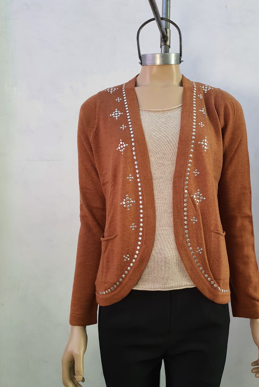 Saco Martina Con Bolsillo y Tachas