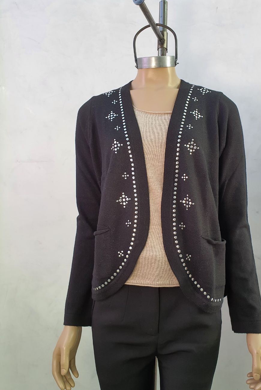 Saco Martina Con Bolsillo y Tachas