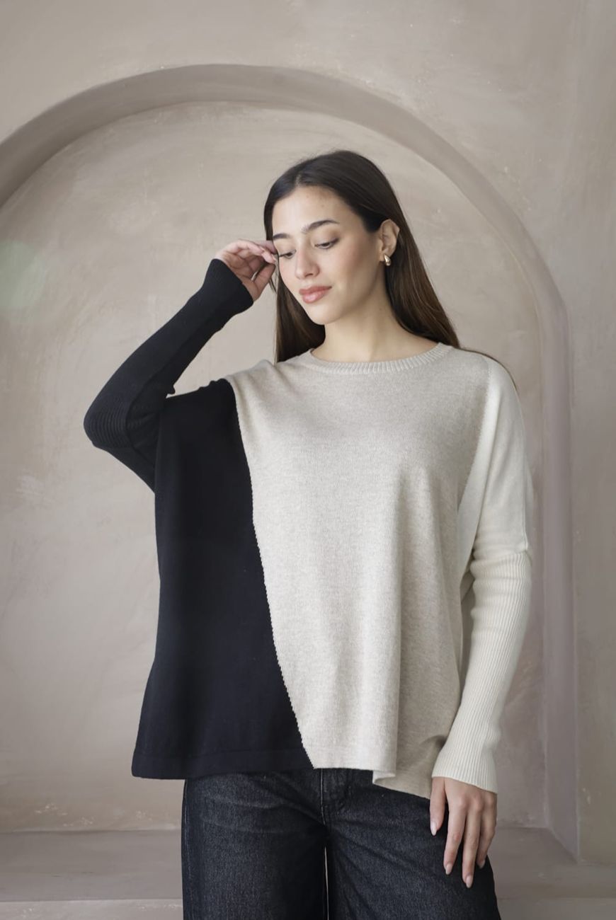 Sweater Agustina Combinado Manga Morley