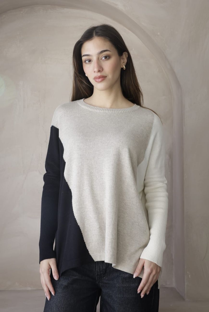 Sweater Agustina Combinado Manga Morley
