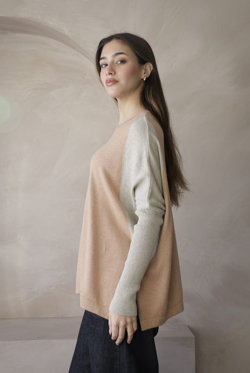 Sweater Agustina Combinado Manga Morley