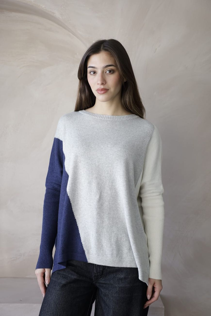 Sweater Agustina Combinado Manga Morley