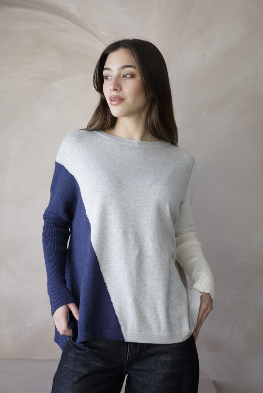 Sweater Agustina Combinado Manga Morley