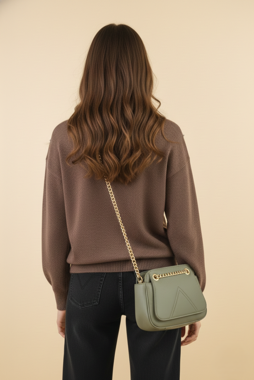 Sweater Canela Con Piedras