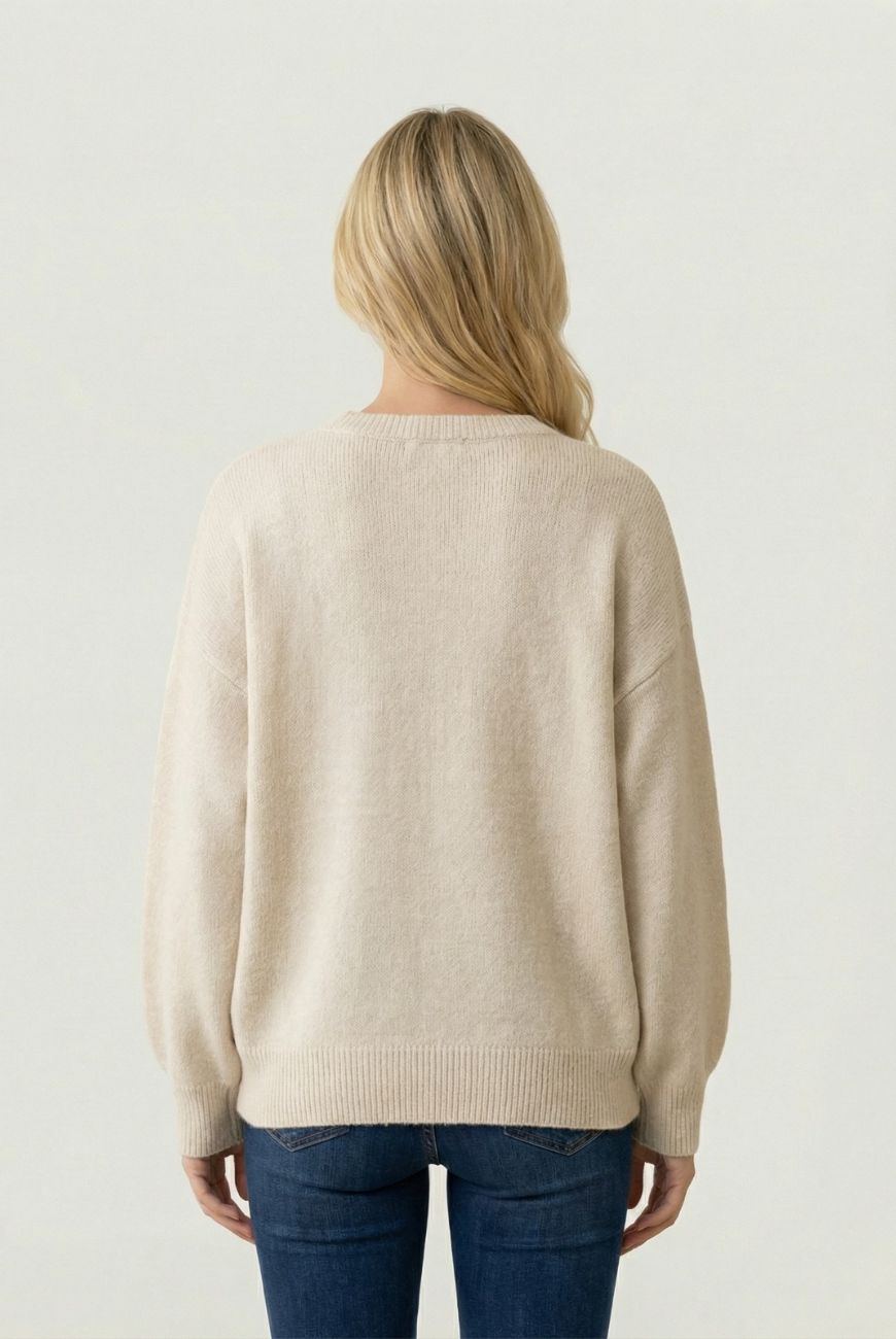 Sweater Canela Con Piedras