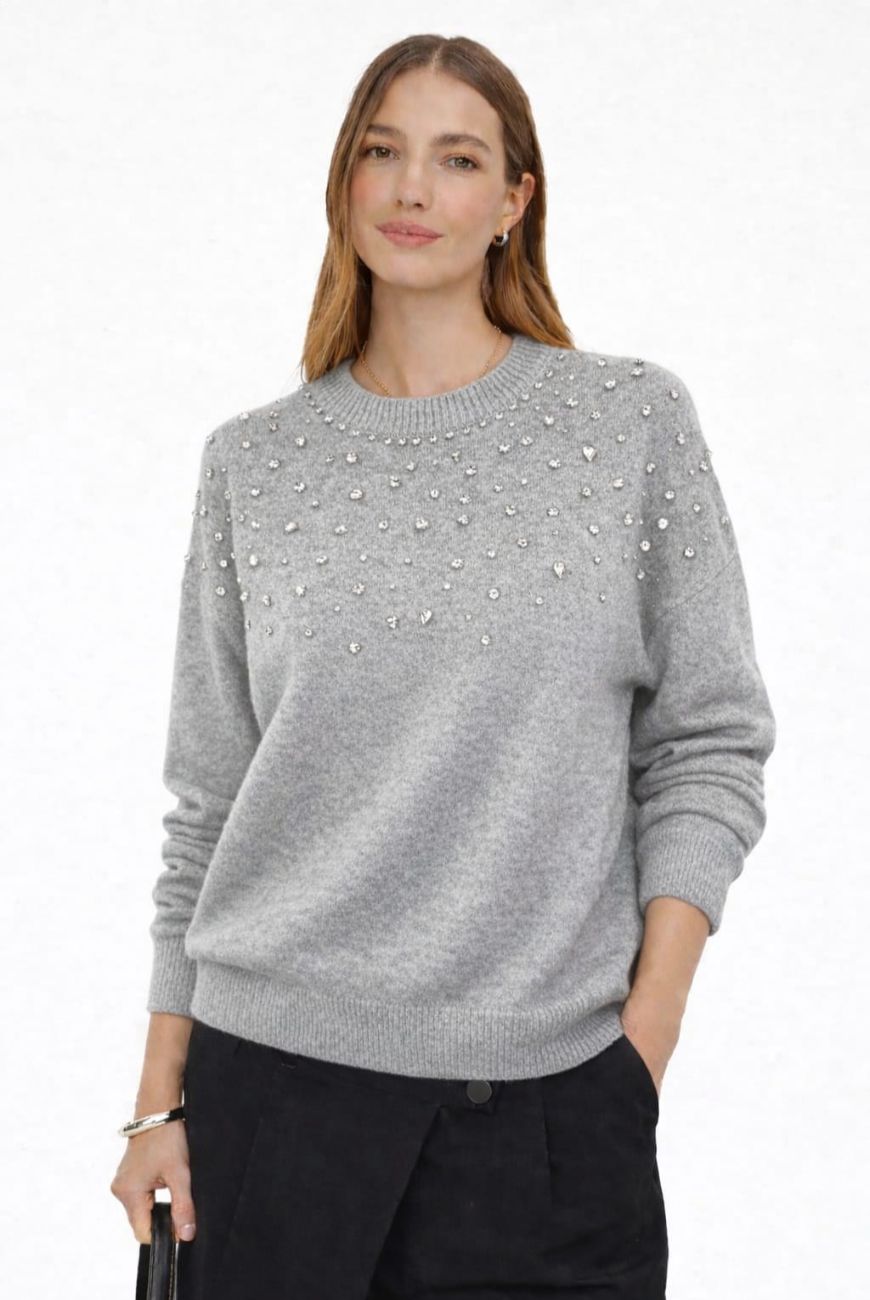 Sweater Canela Con Piedras