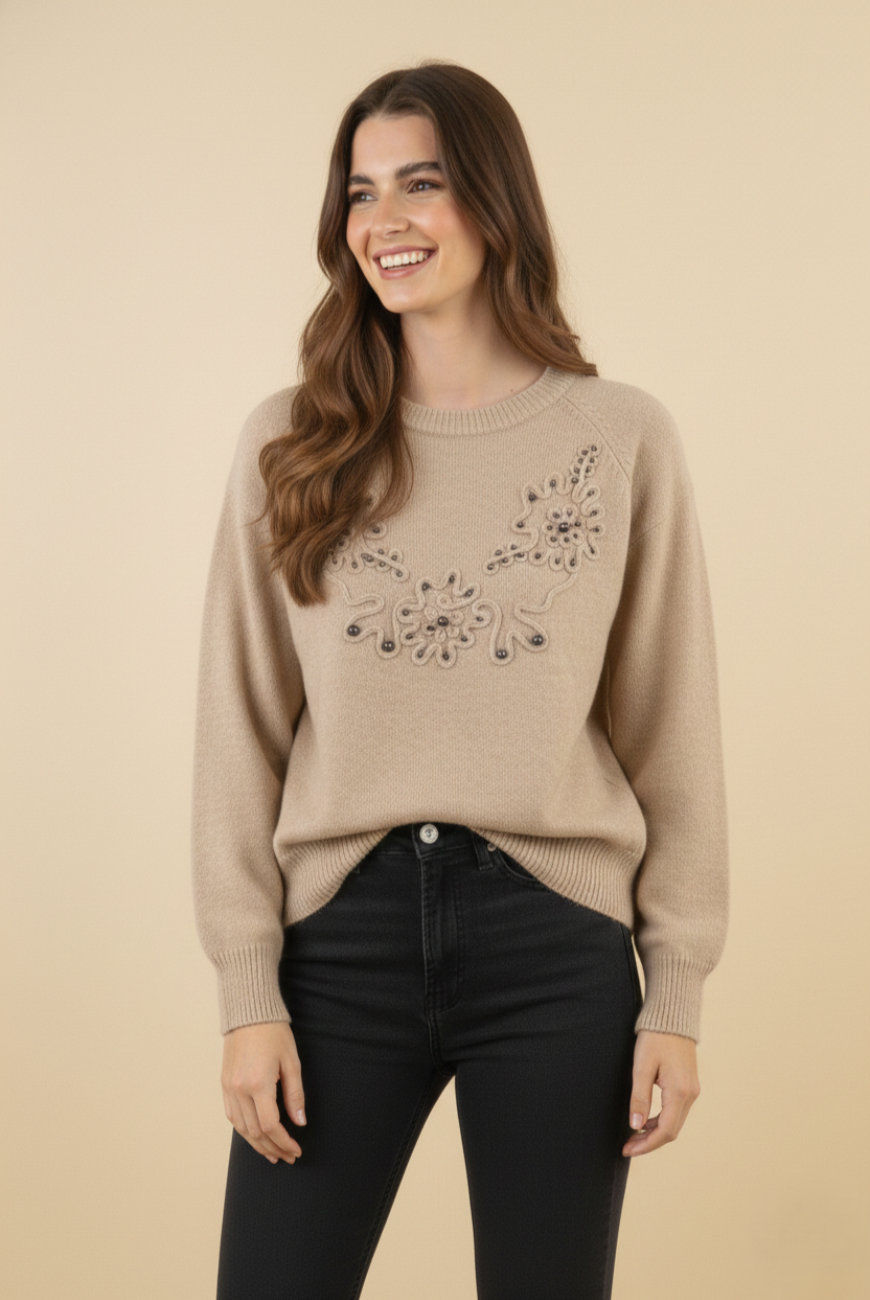 Sweater Melina Con Aplique