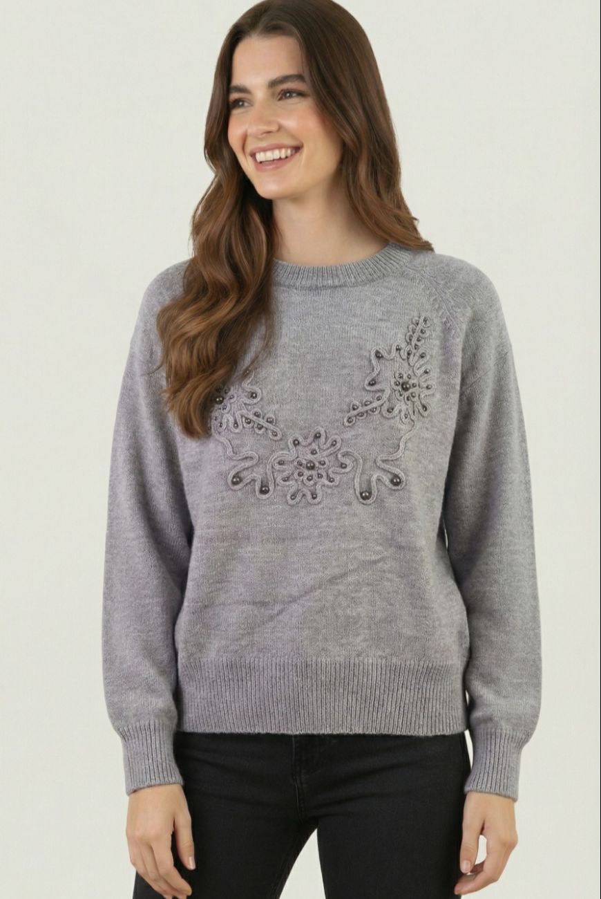 Sweater Melina Con Aplique