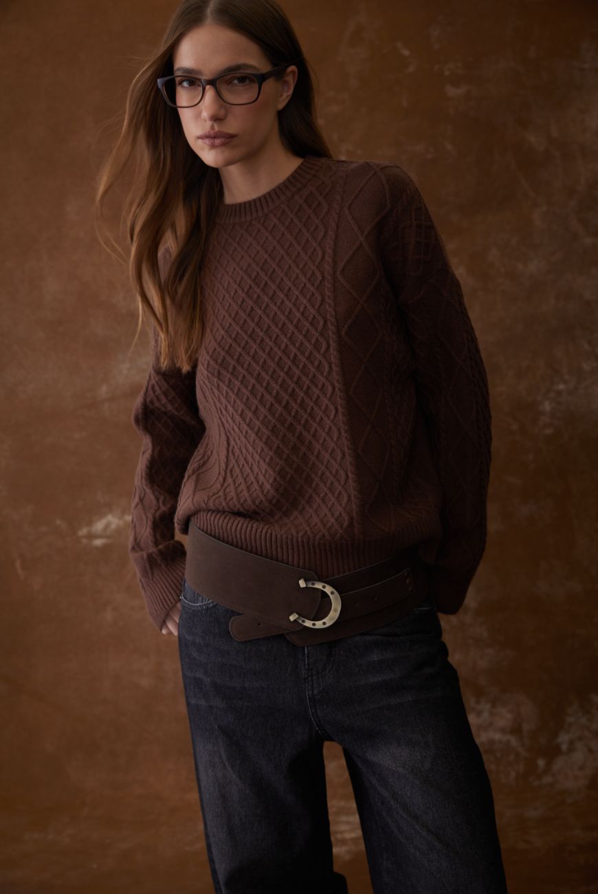 Sweater Mily Con Trenza