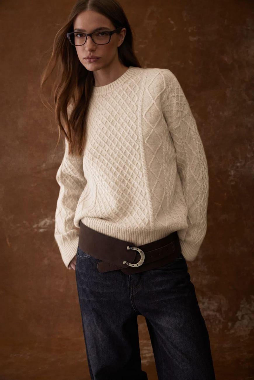 Sweater Mily Con Trenza