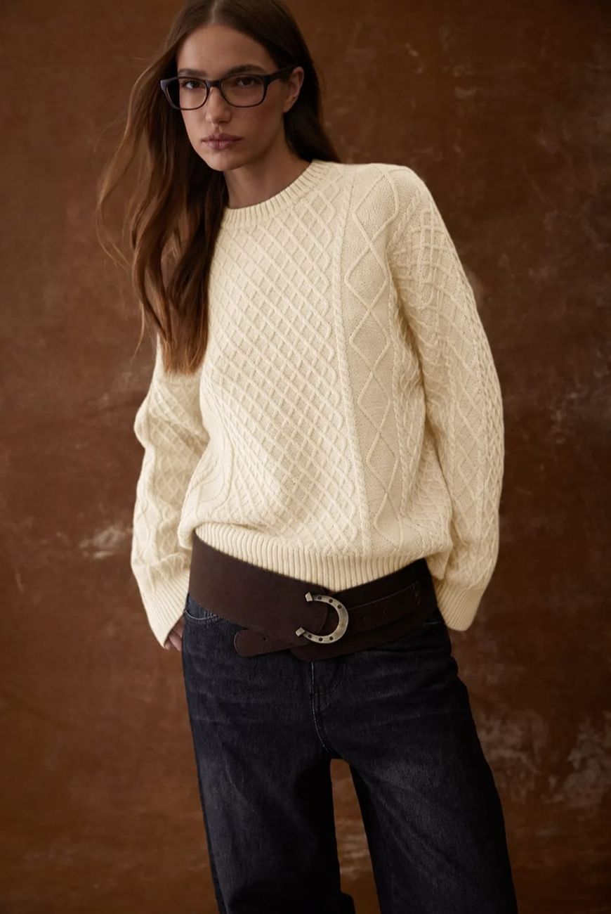 Sweater Mily Con Trenza