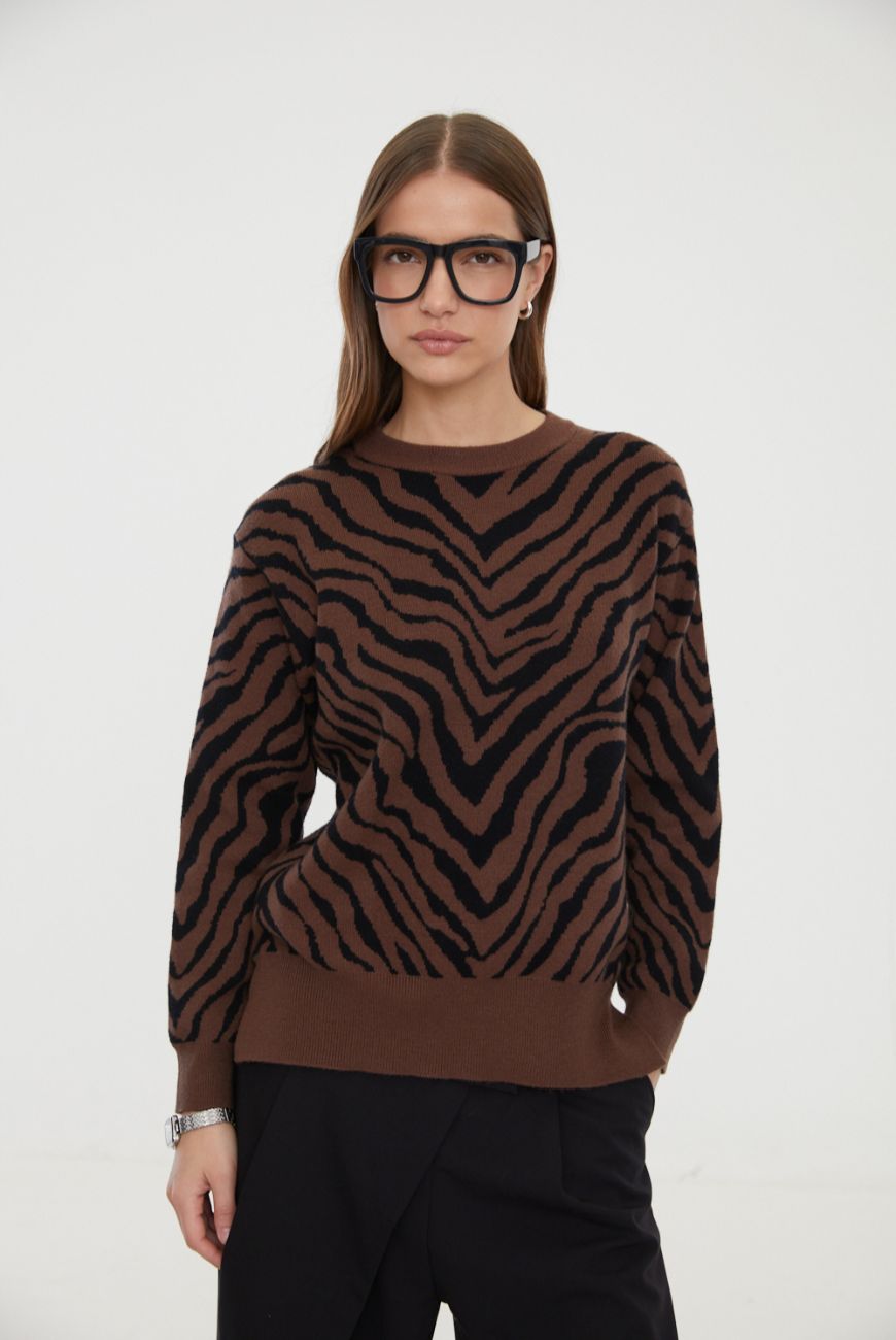 Sweater Cebra Con Tajo