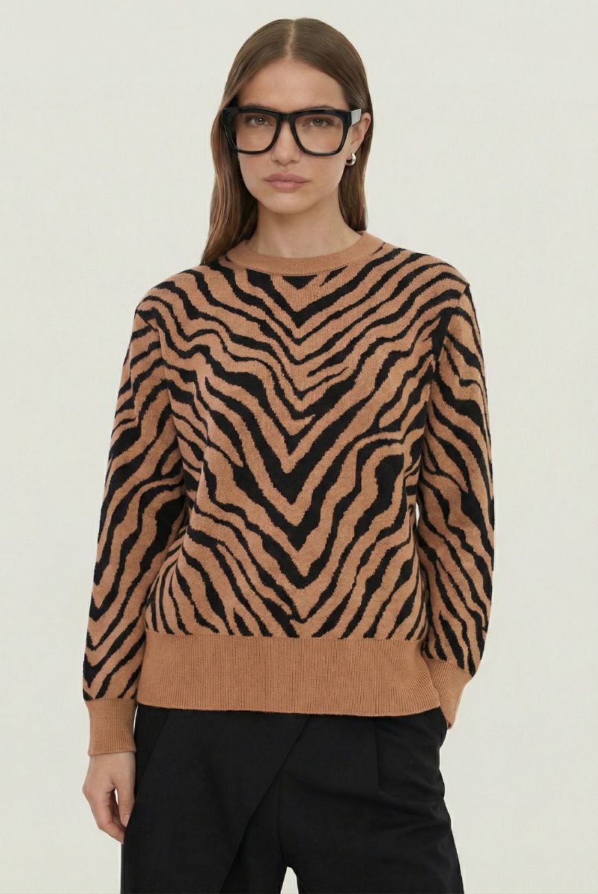 Sweater Cebra Con Tajo