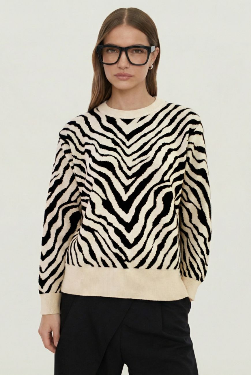 Sweater Cebra Con Tajo