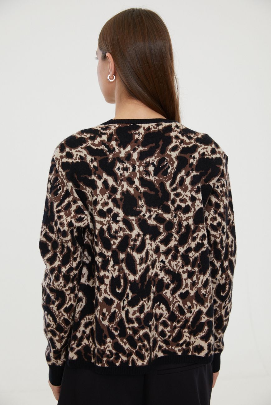 Saco Animal Print Con Botones