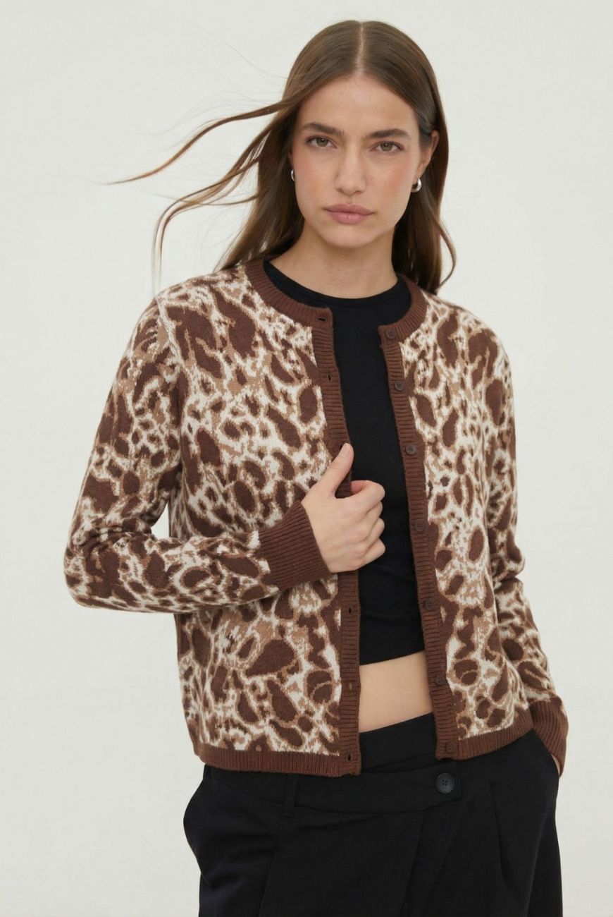 Saco Animal Print Con Botones